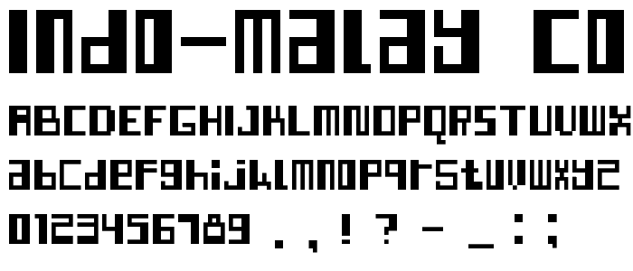 Indo-Malay Confrontation Regular font